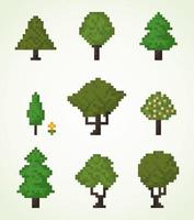 A set of trees. Vector illustration