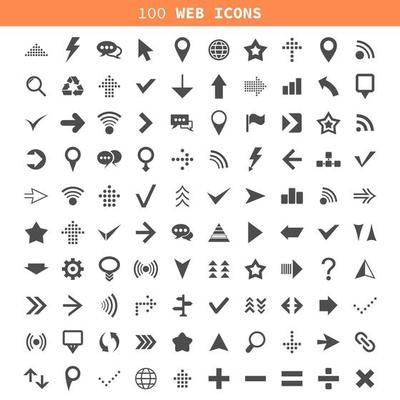 Collection of arrows for web design. A vector illustration