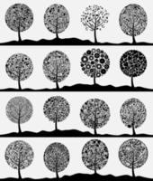 A set of trees. Vector illustration