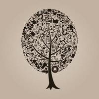 Abstraction on the theme of a tree vector