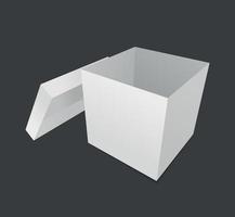 Empty box on a grey background. A vector illustration