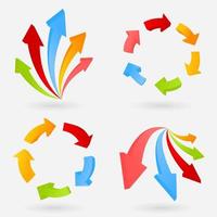 Collection of arrows for web design. A vector illustration