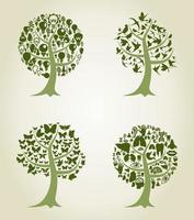 A set of trees. Vector illustration