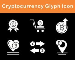 Bitcoin And Cryptocurrency Vector Icon Set