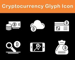 Bitcoin And Cryptocurrency Vector Icon Set