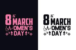 8 de marzo internacional De las mujeres día vector