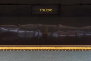 naples empty underground no people in toledo station due to covid19 photo
