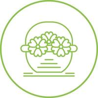 icono de vector de cesta de flores