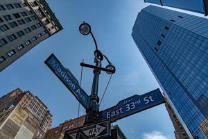 madison avenue 33rd street sign nyc photo