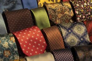 italian made silk tie on display photo