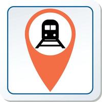 Train Navigation Icon Vector Illustration Graphic