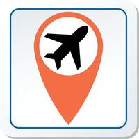 aeropuerto navegación icono vector ilustración gráfico