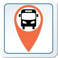 autobús navegación icono vector ilustración gráfico