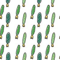 Small cucumbers on a transparent background. Endless cucumber pattern vector illustration