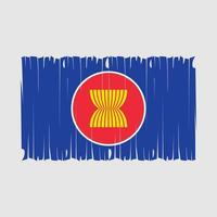 Asean Flag Brush Vector Illustration