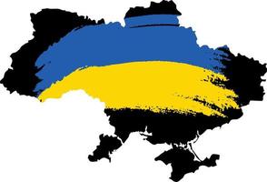 Ukraine. Ukraine map. European countries vector map.  Geopolitical concept illustration. Ukrainian flag.