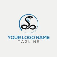 Snake icon logo design with vector format.