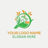 Frog icon logo design with vector format.