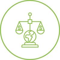 icono de vector de derecho internacional