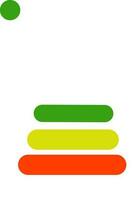 red yellow green button and green ball vector