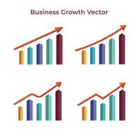 negocio grafico vector ilustración .ventas crecimiento objetivo .vistoso vector elemento para negocio crecimiento empresa presentación