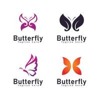 Butterfly logo design template vector illustration