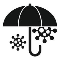 Virus protection umbrella icon simple vector. Drug medicine vector