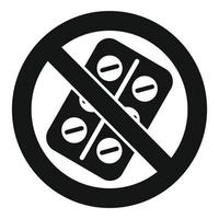 No medical pill icon simple vector. Disease drug vector