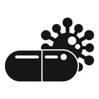 Antibiotic resistance capsule icon simple vector. Bacteria disease vector