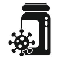 fuerte virus icono sencillo vector. bacterias fármaco vector