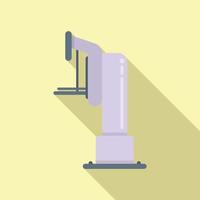 Mammogram machine icon flat vector. Breast health vector