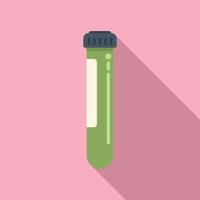 Bacteria test tube icon flat vector. Disease drug vector