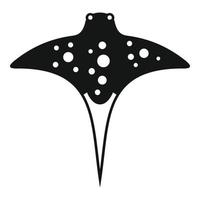 tropical mantarraya icono sencillo vector. pescado animal vector