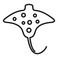 Nature stingray icon outline vector. Animal marine vector