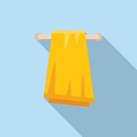 Solarium towel icon flat vector. Spa salon vector