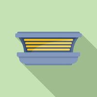 Body solarium icon flat vector. Sun bed vector