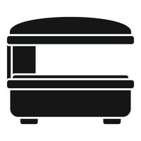 Solarium icon simple vector. Tan bed vector