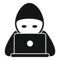 hacker reporte icono sencillo vector. virus error vector