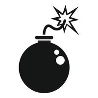 Malware bomb icon simple vector. Error threat vector