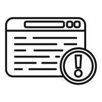 Online fraud icon outline vector. Hacker error vector