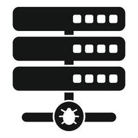Server malware icon simple vector. Internet report vector