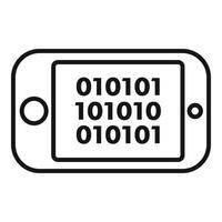Smartphone malware icon outline vector. Virus error vector
