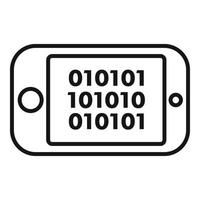 Smartphone malware icon outline vector. Virus error vector