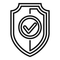 Shield threat icon outline vector. Hacker error vector