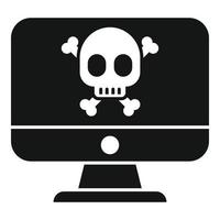 Computer virus icon simple vector. Alert email vector