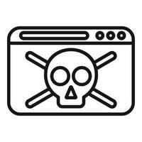 Internet software icon outline vector. Malware report vector