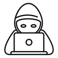 Hacker report icon outline vector. Virus error vector