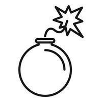 Malware bomb icon outline vector. Error threat vector