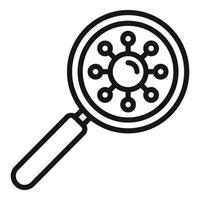 Search online virus icon outline vector. Laptop error vector