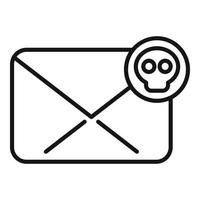 Mail malware icon outline vector. Virus error vector